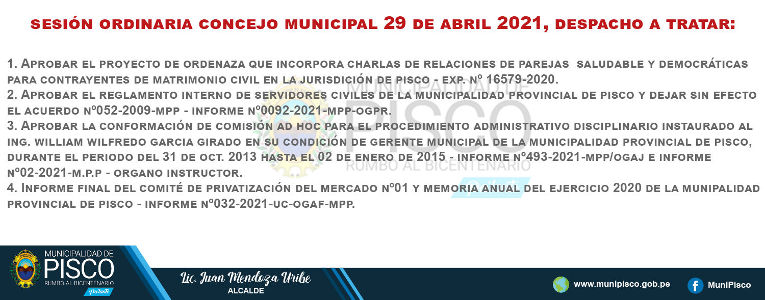 SESIÓN ORDINARIA CONCEJO MUNICIPAL